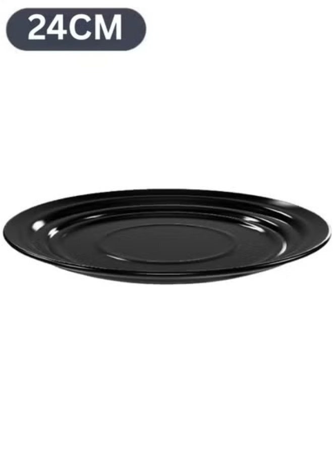 Ikea Modern Black Serving Plate 24 cm – Durable Flat Plate for Everyday Dining and Table Presentation - Image 2